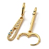 Real 18K Gold Plated Brass Dangle Leverback Earrings EJEW-A033-17G-03-2