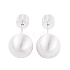 Round Ball Drawbench Brass Ear False Plugs for Women EJEW-G391-24D-S-2