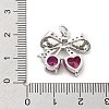 Brass Micro Pave Clear Cubic Zirconia Pendants KK-L228-38P-3