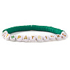 ST Patricks Acrylic & Polymer Clay Heishi Beads Stretch Bracelets for Women BK9964-27-1