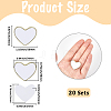 20 Boxs Sublimation Blank Brooch Pins FIND-SP0004-09C-2