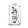 Tibetan Style Alloy Cassette Tape Pendants X-PALLOY-D203-01AS-2