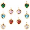 10Pcs 5 Colors 304 Stainless Steel Pendants STAS-SZ0003-25-1