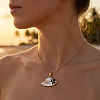 304 Stainless Steel Enamel Pendant Necklaces for Women WG6791A-02-1