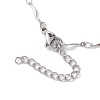 2Pcs 2 Colors 304 Stainless Steel Slider Necklace Makings AJEW-JB01265-4