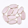 Natural Rose Quartz Pendants G-T112-23I-1