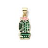 Brass Enamel Pendants LS-FIND-I054-01E-G-1