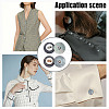 30Pcs 2 Colors 1-Hole Alloy Shell Shank Buttons BUTT-NB0002-09A-5