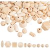 Unfinished Natural Wood Beads WOOD-PH0008-86-1