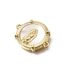 Virgin Mary Theme Brass & Natural Shell Connector Charms SH-CBA7C77-03B-G-2