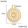 Hollow 304 Stainless Steel Pendants STAS-OY012-18G-2