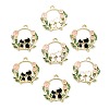 20Pcs 2 Colors Alloy Enamel Pendants ENAM-CJ0004-20-8
