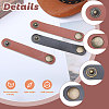 CHGCRAFT 24Pcs 2 Colors PU Leather Cable Zip Ties DIY-CA0006-57-5