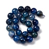 Natural Dragon Veins Agate(Dyed & Heated) Beads Strands G-K390-A06-01-4