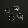 316L Surgical Stainless Steel Micro Pave Clear Cubic Zirconia Nose Rings WG1C8D8-08-2