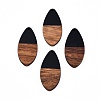 Opaque Resin & Walnut Wood Pendants RESI-N025-032-B-2