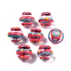 Transparent Glass Enamel Beads GLAA-G084-01D-3