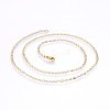 304 Stainless Steel Cable Chain Necklaces NJEW-P226-06G-01-1