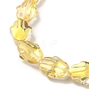 Transparent Electroplate Glass Beads Strands EGLA-F159-HP02-3