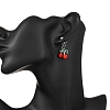 Cherry Alloy Enamel Dangle Stud Earrings EJEW-JE06633-3