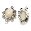 Natural Moonstone Faceted Oval Connector Charms G-G181-06P-09-2