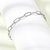 4MM 304 Stainless Steel Textured Paperclip Chain Bracelets for Man and Women SA-CBAB767-08P-3