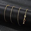 1mm Rack Plating Brass Cable Chain Adjustable Slider Necklaces for Women Men MAK-L044-04G-2