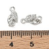 SHEGRACE Brass Micro Pave Clear Cubic Zirconia Connector Charms XGRQ3D318-509P-3