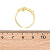 Brass Micro Pave Clear Cubic Zirconia Cuff Rings for Women RJEW-U047-08G-5