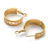 Ion Plating(IP) 304 Stainless Steel Hollow Hoop Earrings EJEW-D083-07G-2