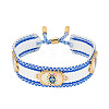 Adjustable Polyester & Alloy & Resin Slider Bracelets FS-WG54A06-07-1