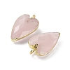 Natural Rose Quartz Pendants X-G-G012-12G-02-3