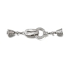 Brass Micro Pave Clear Cubic Zirconia Fold Over Clasps CU-CBA4292-02P-1