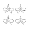4Pcs 925 Sterling Silver Bowknot Charms with Jump Rings and 925 Stamp STER-PH0004-47-6