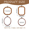 4Pcs 4 Styles Plastic Cross Stitch Embroidery Hoops DIY-CP0012-38-2