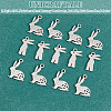 Unicraftale 20Pcs 2 Style 201 Stainless Steel Bunny Pendants STAS-UN0052-01-5