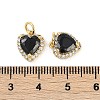 Brass Micro Pave Cubic Zirconia Charms KK-U043-14G-3