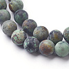 Natural African Turquoise(Jasper) Bead Strands G-P214-03-8mm-1