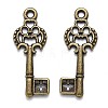 Tibetan Style Alloy Key Pendants TIBEP-X0001-02-AB-3