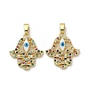 Brass Micro Pave Cubic Zirconia Pendants KK-F903-06G-02-1