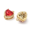 Brass Micro Pave Cubic Zirconia Pendants KK-C252-02A-G-2