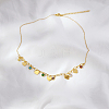 Light Luxury Stainless Steel Pave Colorful Cubic Zirconia Heart Tassel Bib Necklaces for Women Daily Wear GN8905-2-1