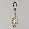 Alloy Enamel Arch with Cat & Heart Phone Charm Mobile Straps HJEW-WH0007-26-1