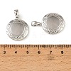Floral Embossed Brass Locket Pendants KK-CBA7157-05P-2