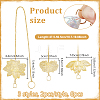 6Pcs 3 Style Brass & Stainless Steel Hanging Ornaments HJEW-NB00311-2