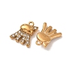 304 Stainless Steel Rhinestone Pendants STAS-L318-21G-03-2