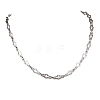 304 Stainless Steel Cross Link Chain Necklaces for Women Men NJEW-JN05432-02-2