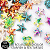 50Pcs 10 Colors Synthetic Turquoise Beads G-YW0002-01B-1