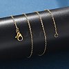 Ion Plating(IP) 304 Stainless Steel Cable Chain Necklaces LS-NJEW-P248-01G-3