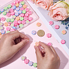 100Pcs Electroplated Opaque Resin Beads RESI-SP0001-59C-3
